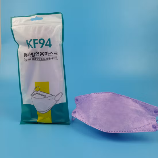 Vendas quentes Kf94 Máscara facial 4ply Máscara coreana 3D colorida Kf94 Adulto Segurança Civil Salgueiro descartável